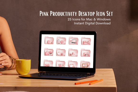 Download Pink Productivity Desktop Icons - Desktop Collection
